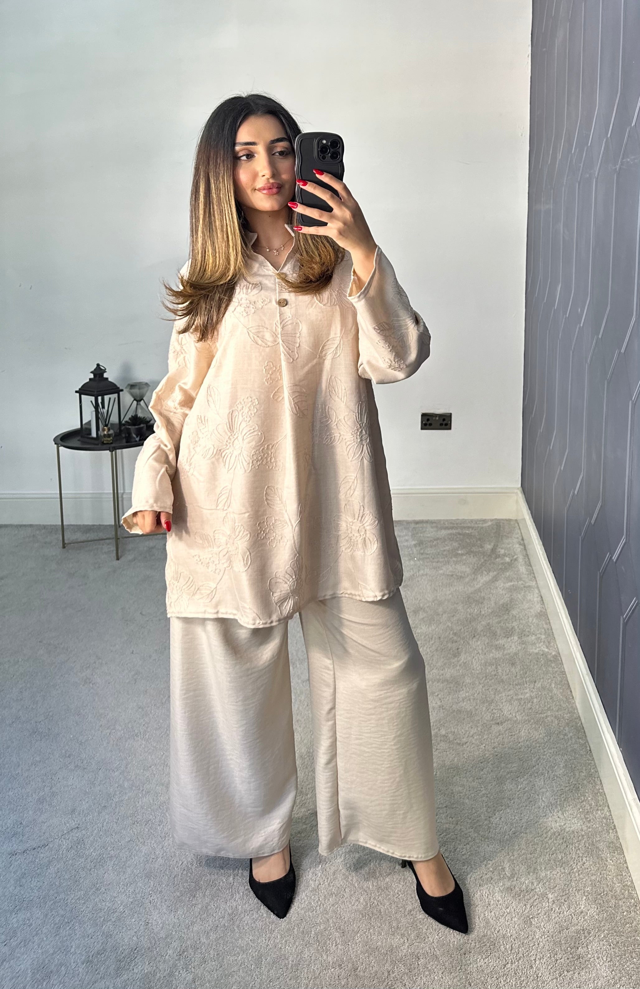 Erum Thread Embroidery 2 piece co ords