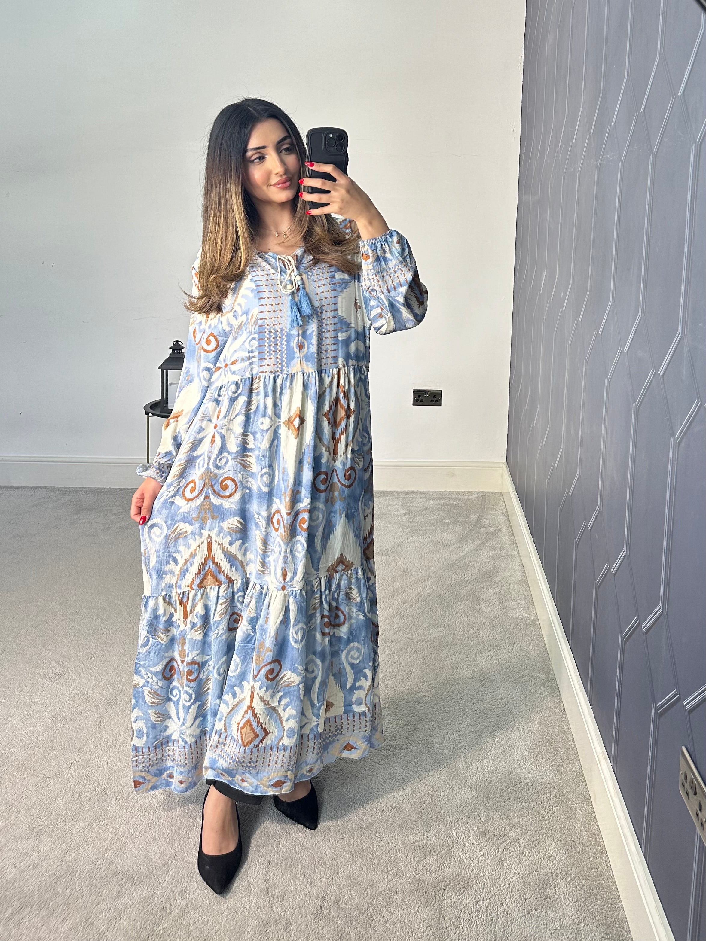 Farah Summer Long Dress (Plus Size)