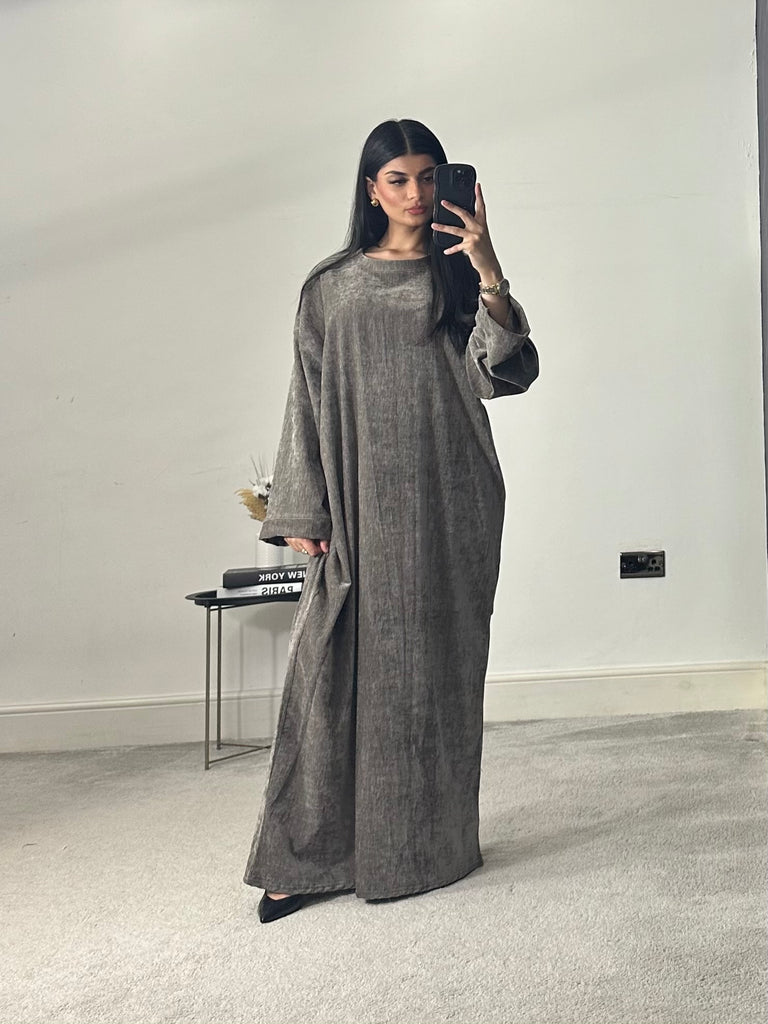 Velvet Long Dress/Abaya