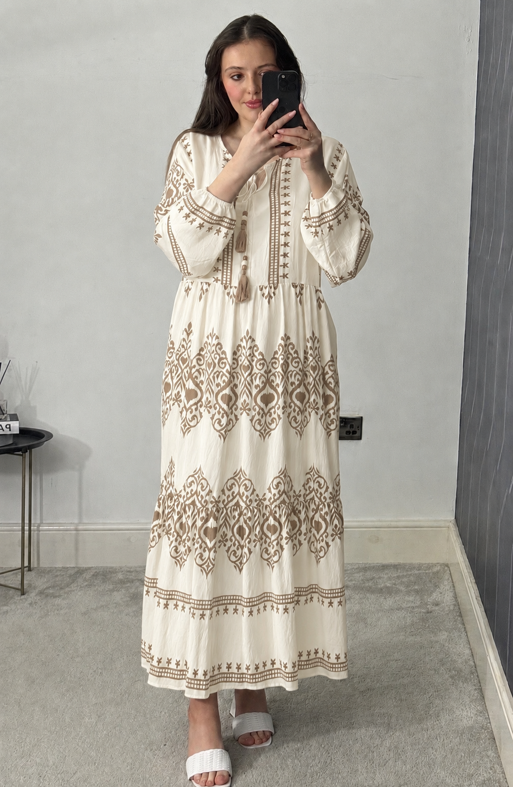 Zoya Printed Long Dress