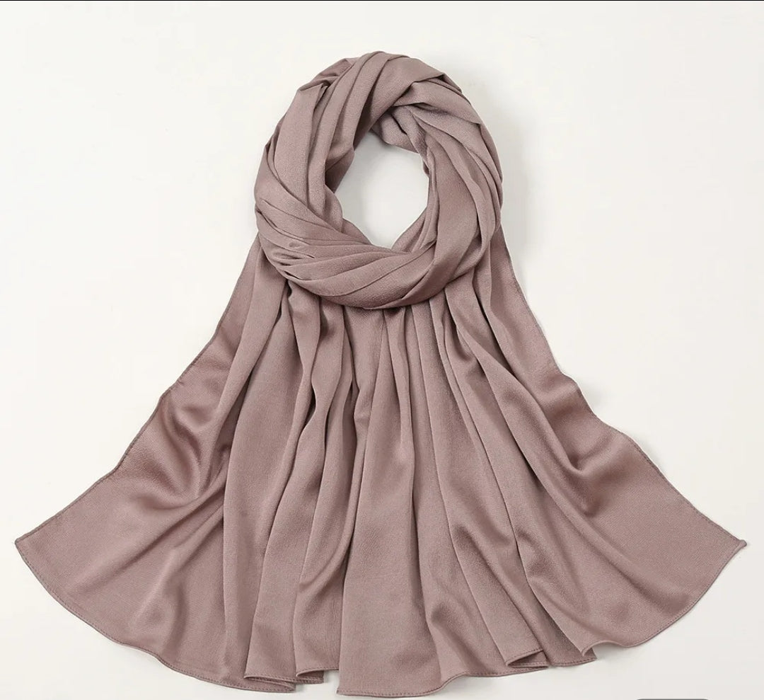 Soft Plain Bubble Satin Silk Hijab