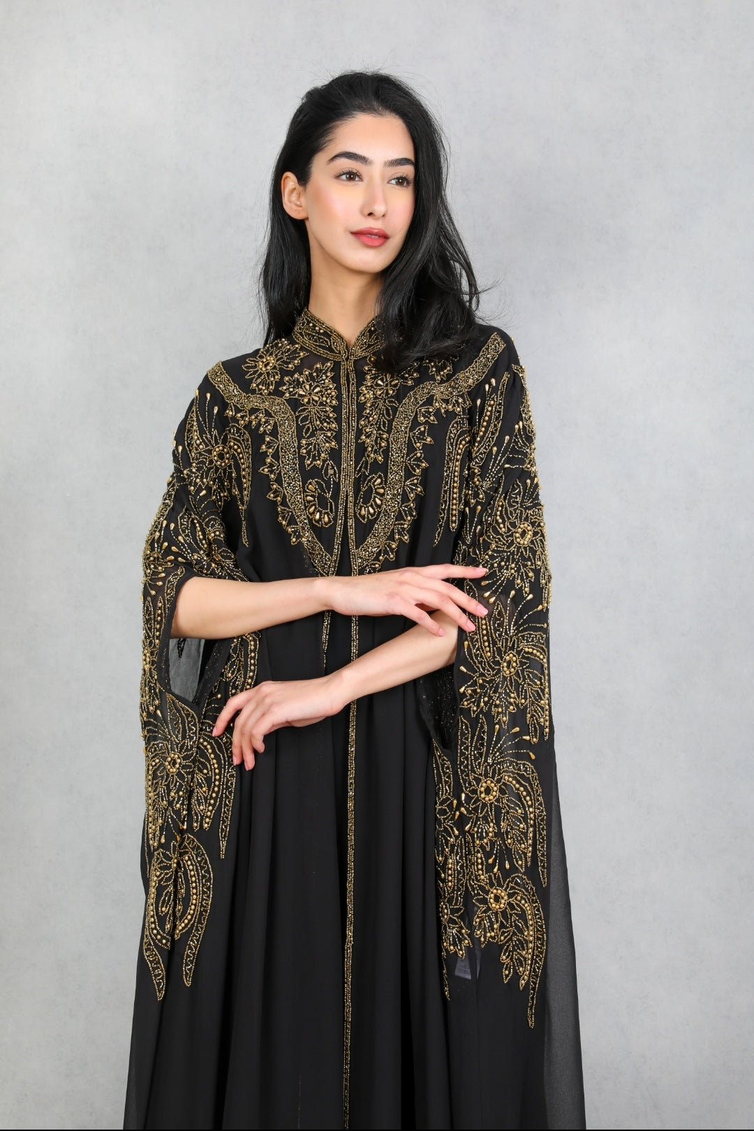 Jumanah Luxurious Cape Style Abaya