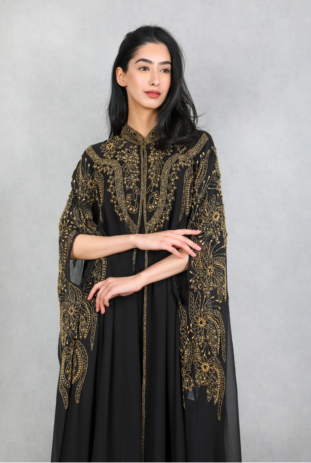 Jumanah Luxurious Cape Style Abaya