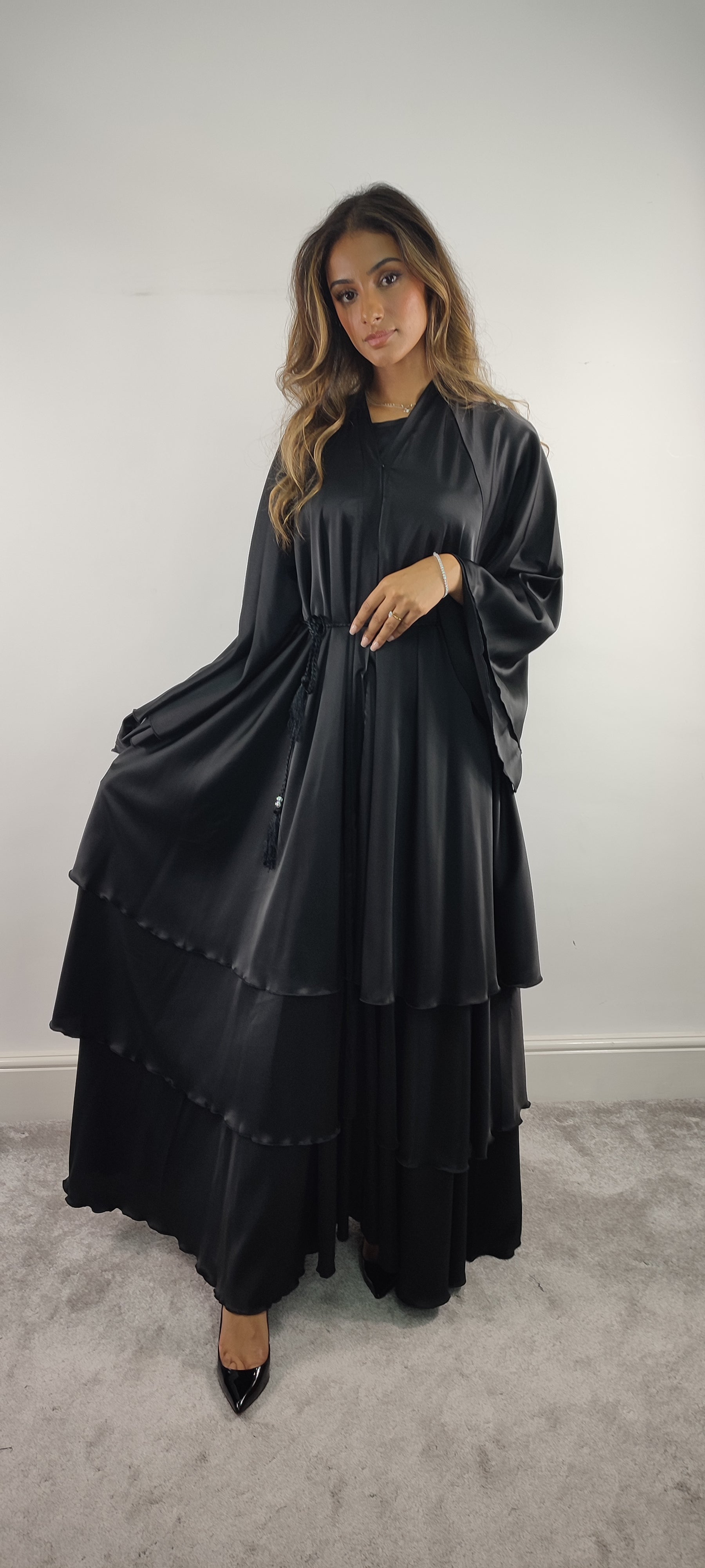 Layered Abaya (Black)