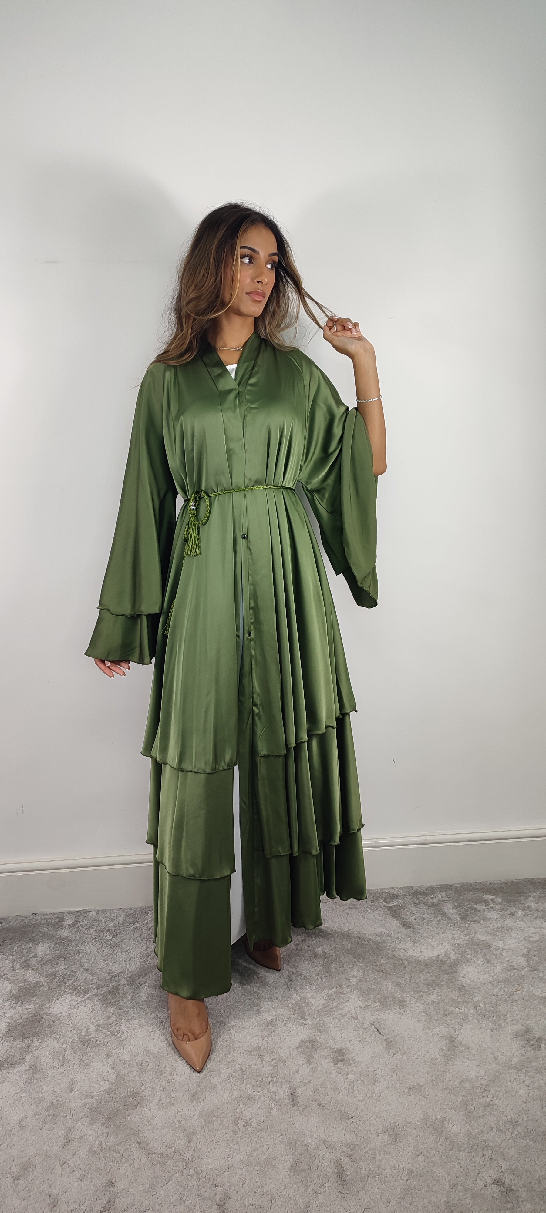 Layered Abaya (Green)