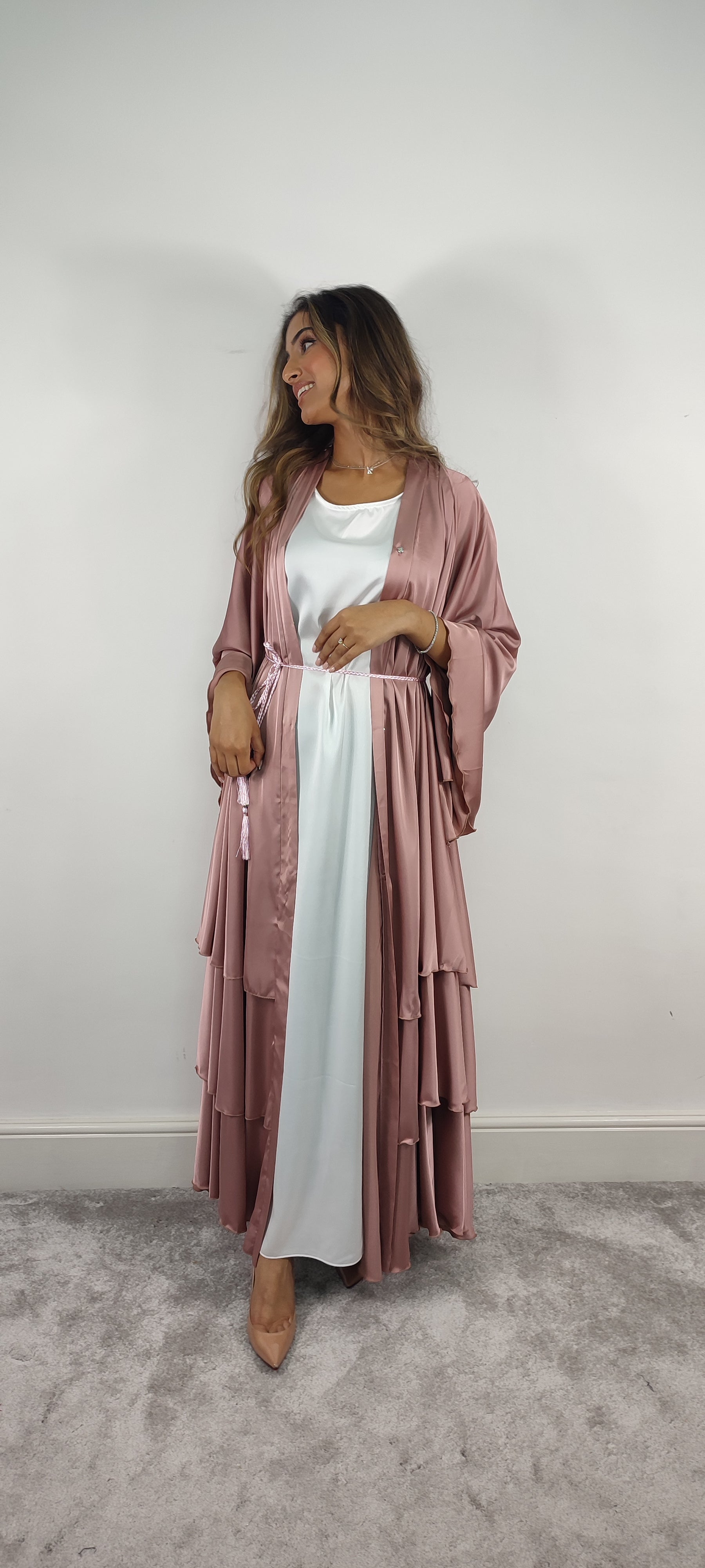 Layered Abaya (Pink)