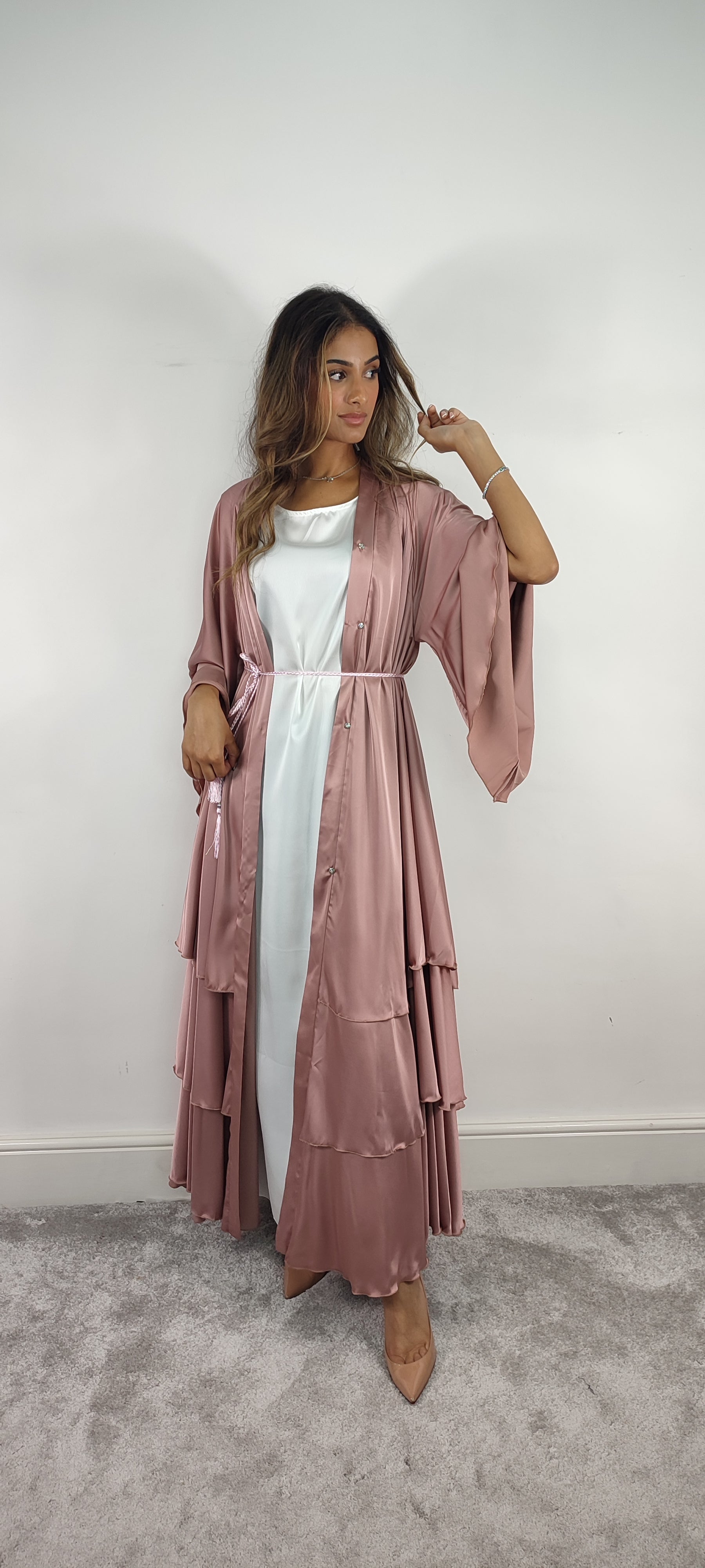 Layered Abaya (Pink)