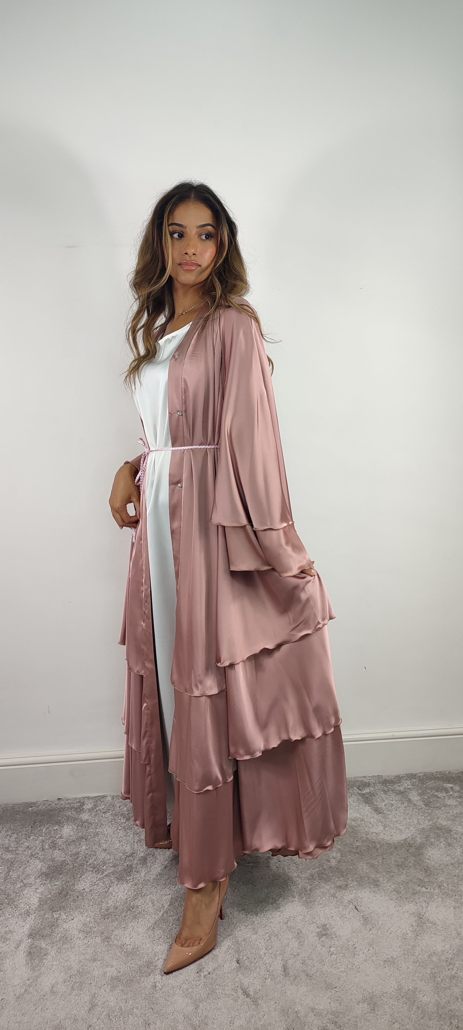 Layered Abaya (Pink)