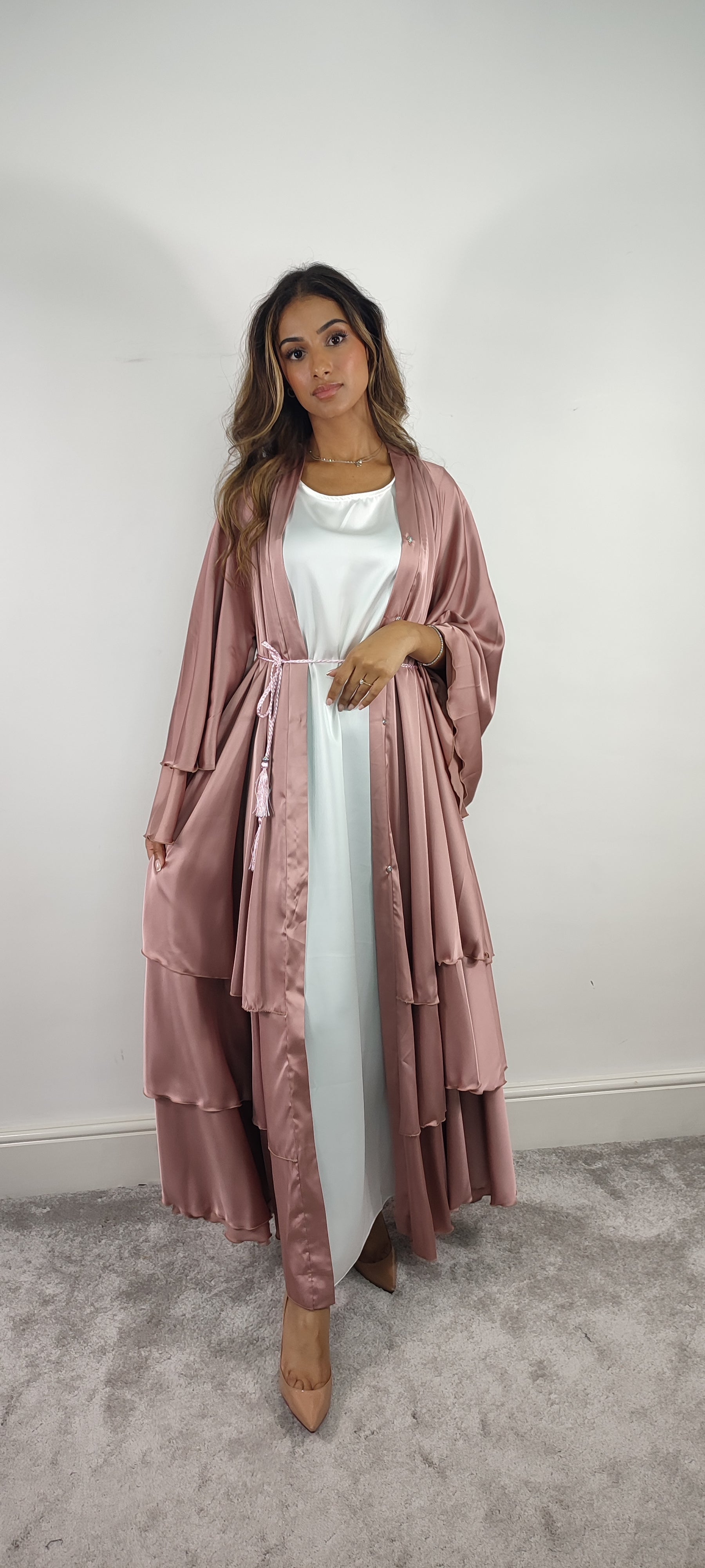 Layered Abaya (Pink)