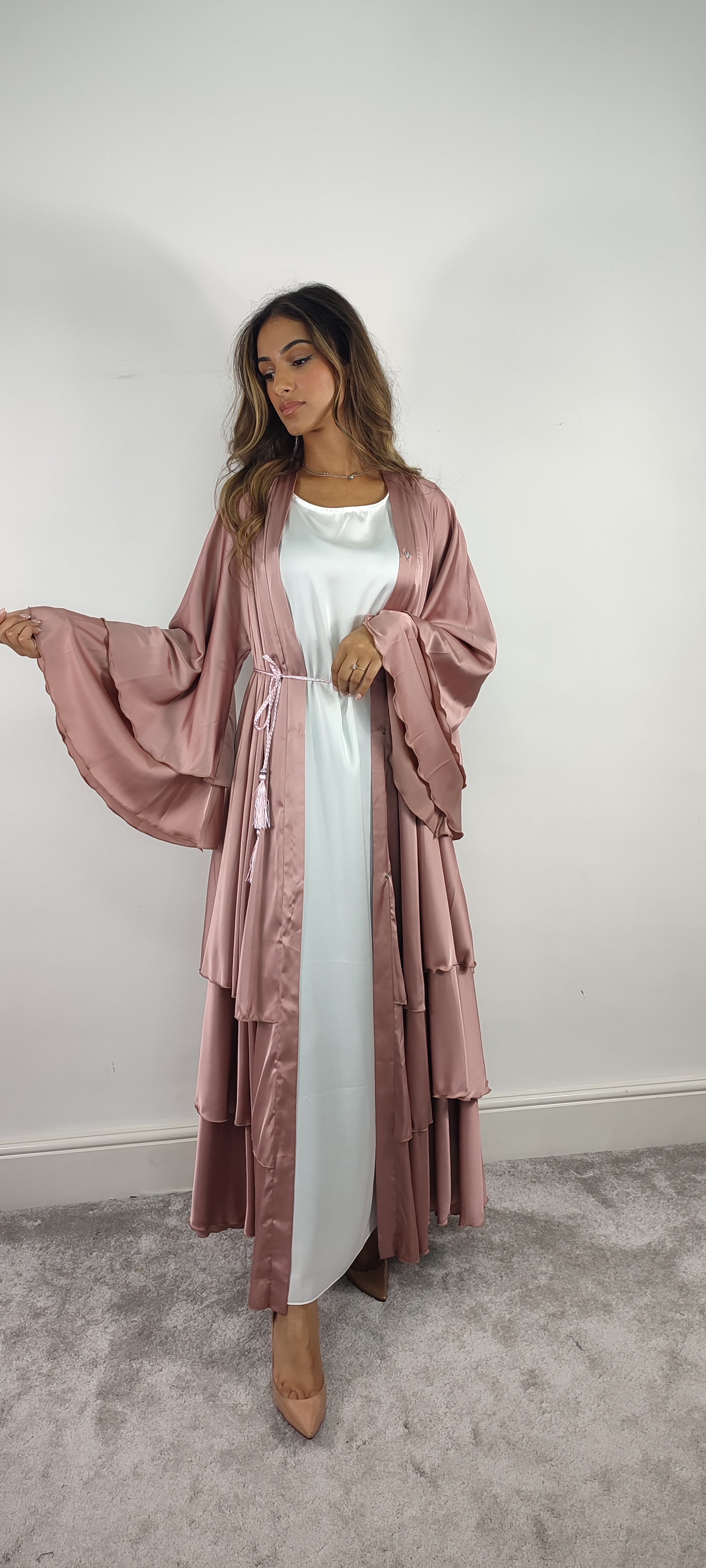 Layered Abaya (Pink)