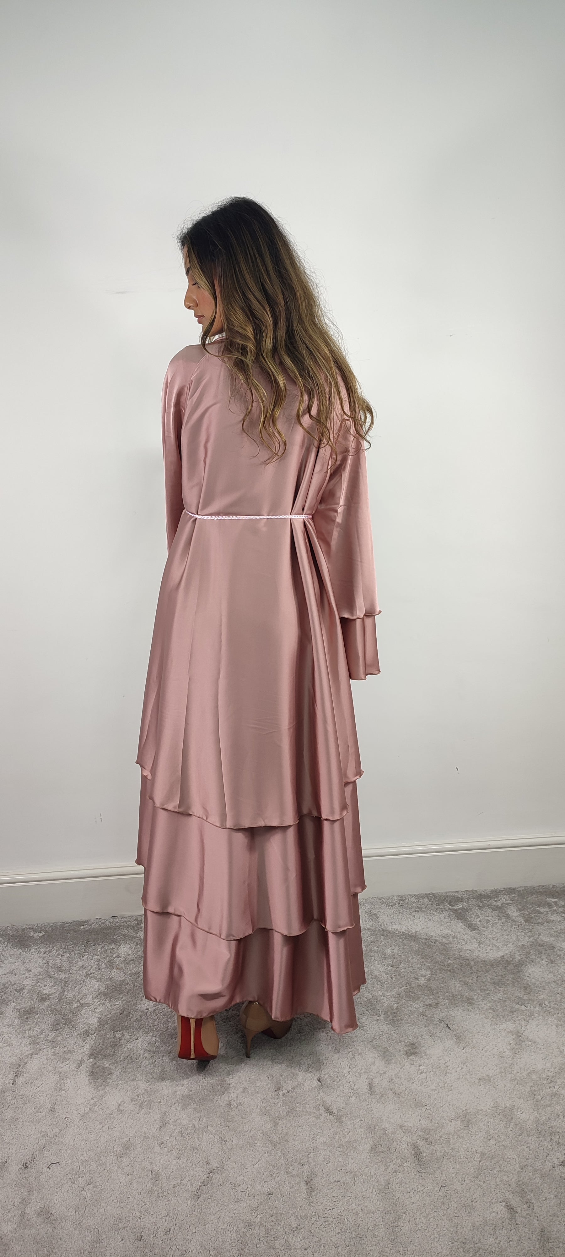 Layered Abaya (Pink)