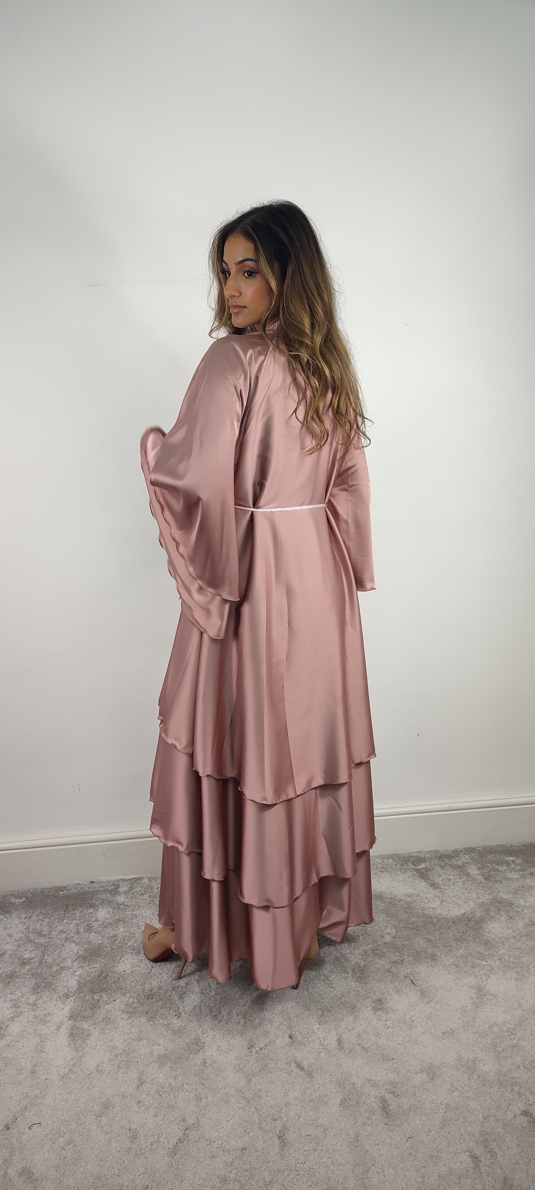 Layered Abaya (Pink)