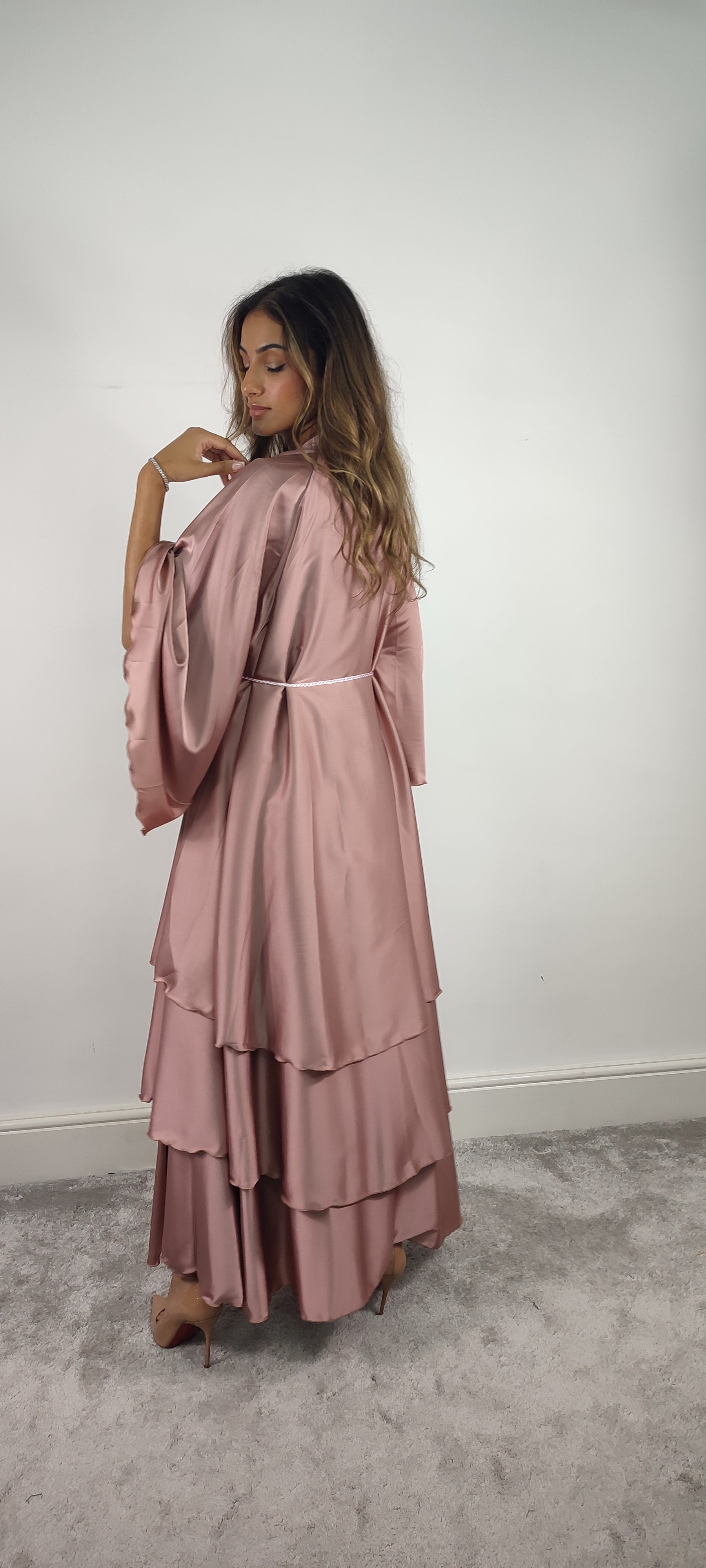 Layered Abaya (Pink)