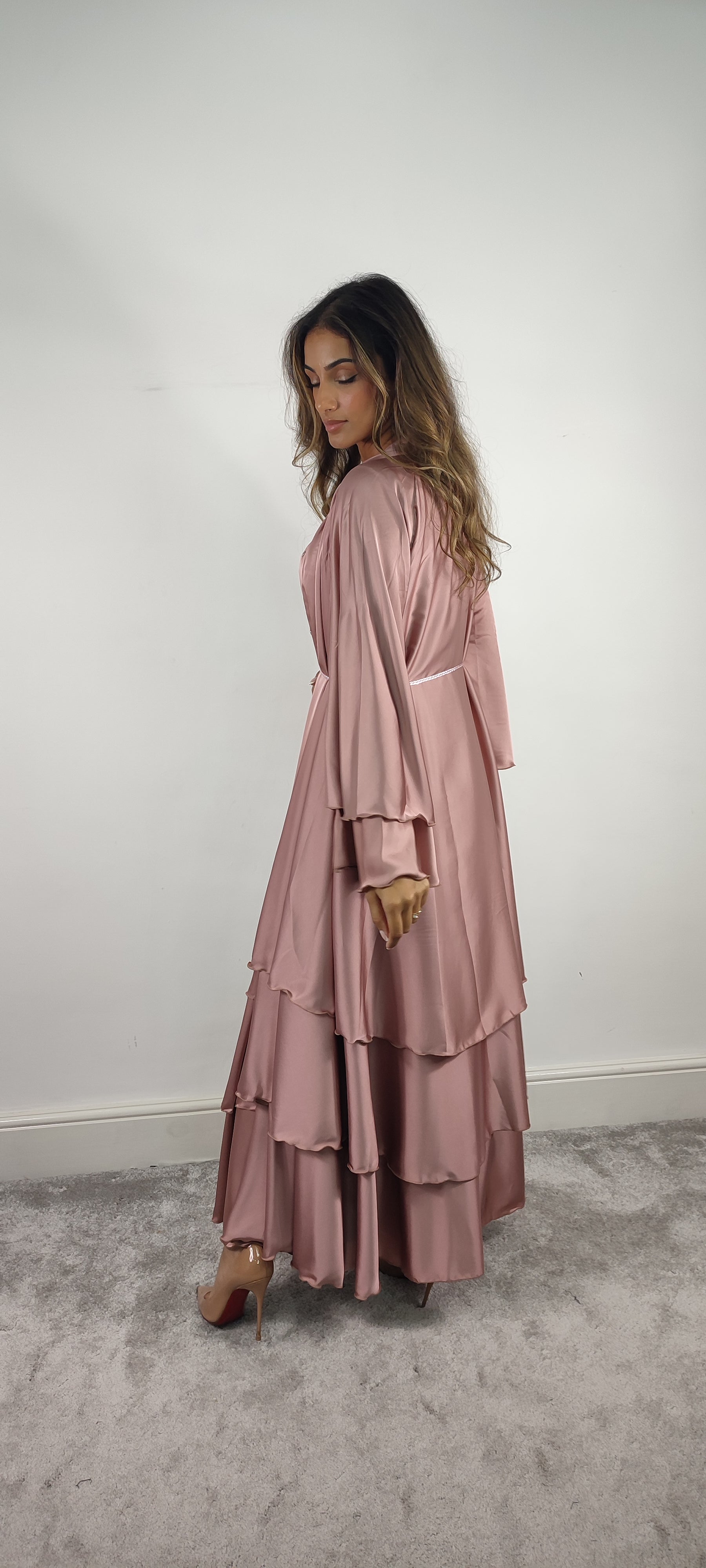 Layered Abaya (Pink)