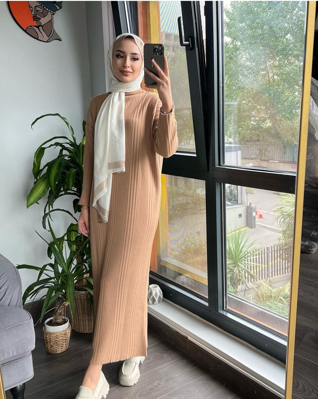 Hira Knitted Maxi Dress /Abaya