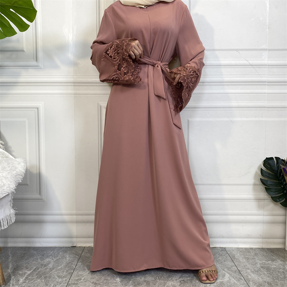 Noor Lace Detail Abaya