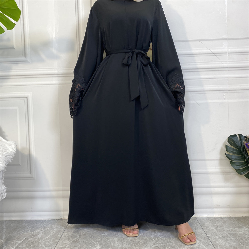 Noor Lace Detail Abaya