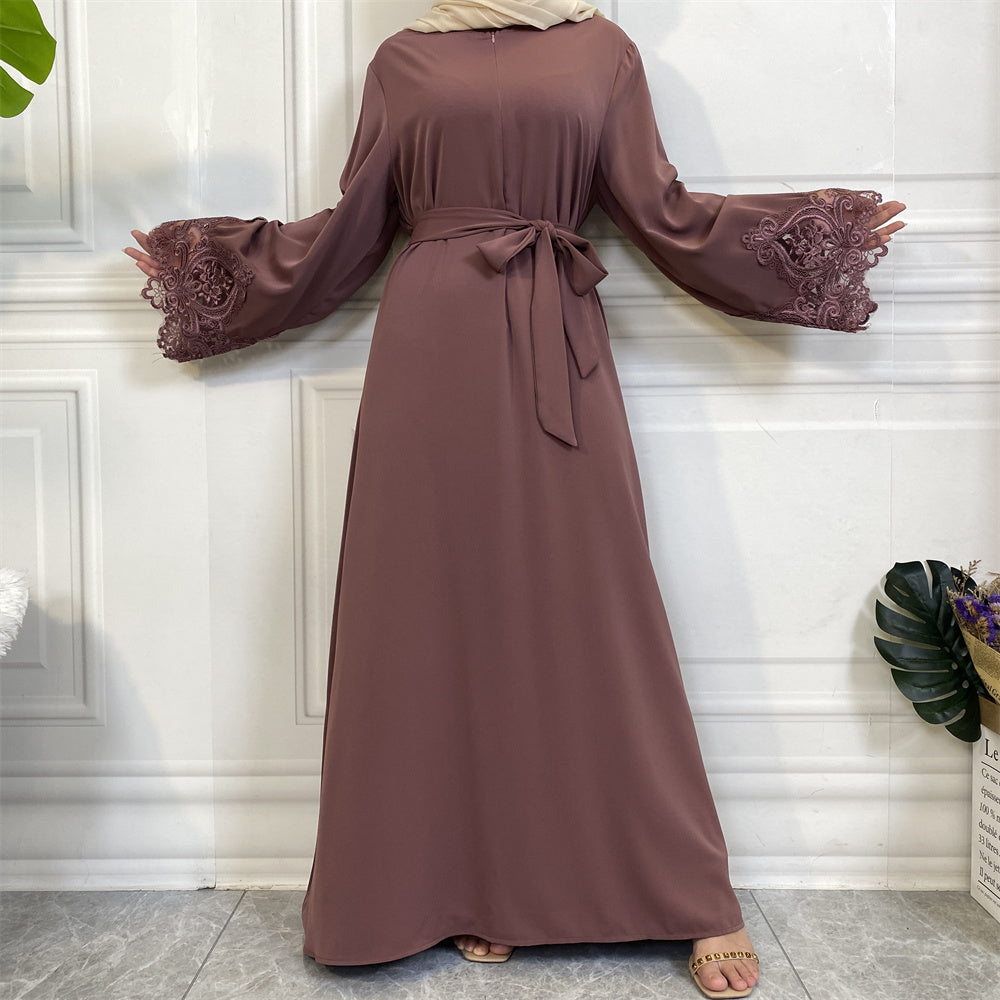 Noor Lace Detail Abaya