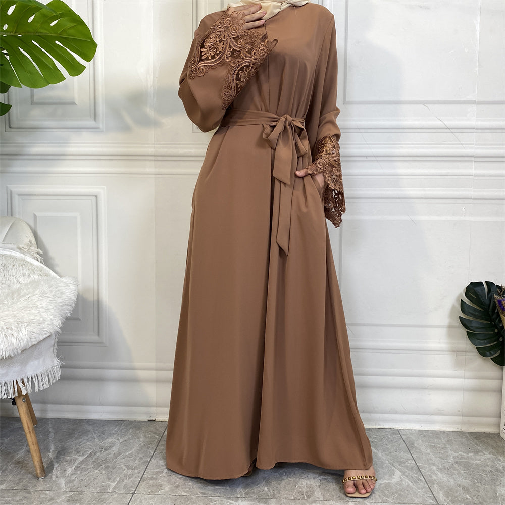 Noor Lace Detail Abaya