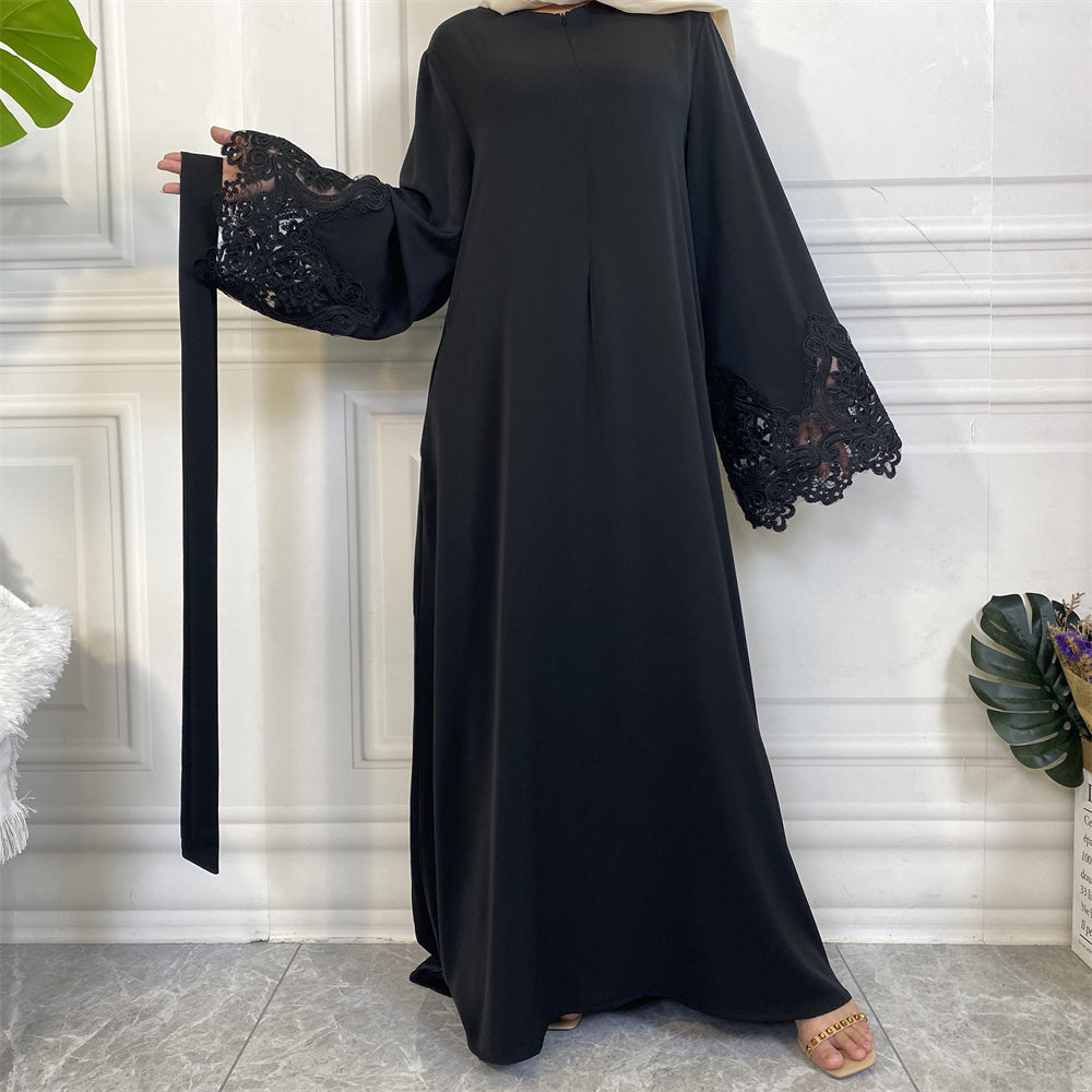 Noor Lace Detail Abaya