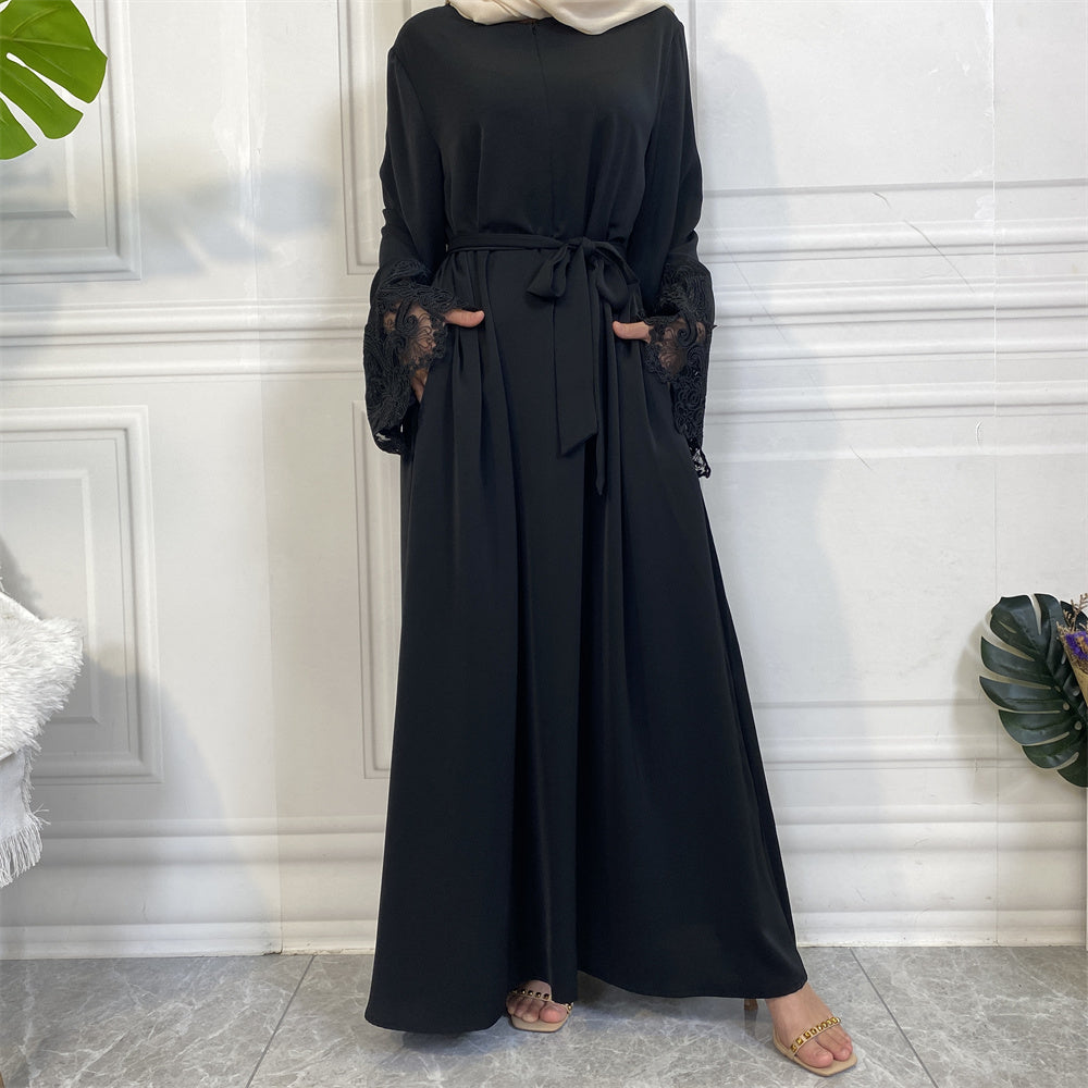 Noor Lace Detail Abaya