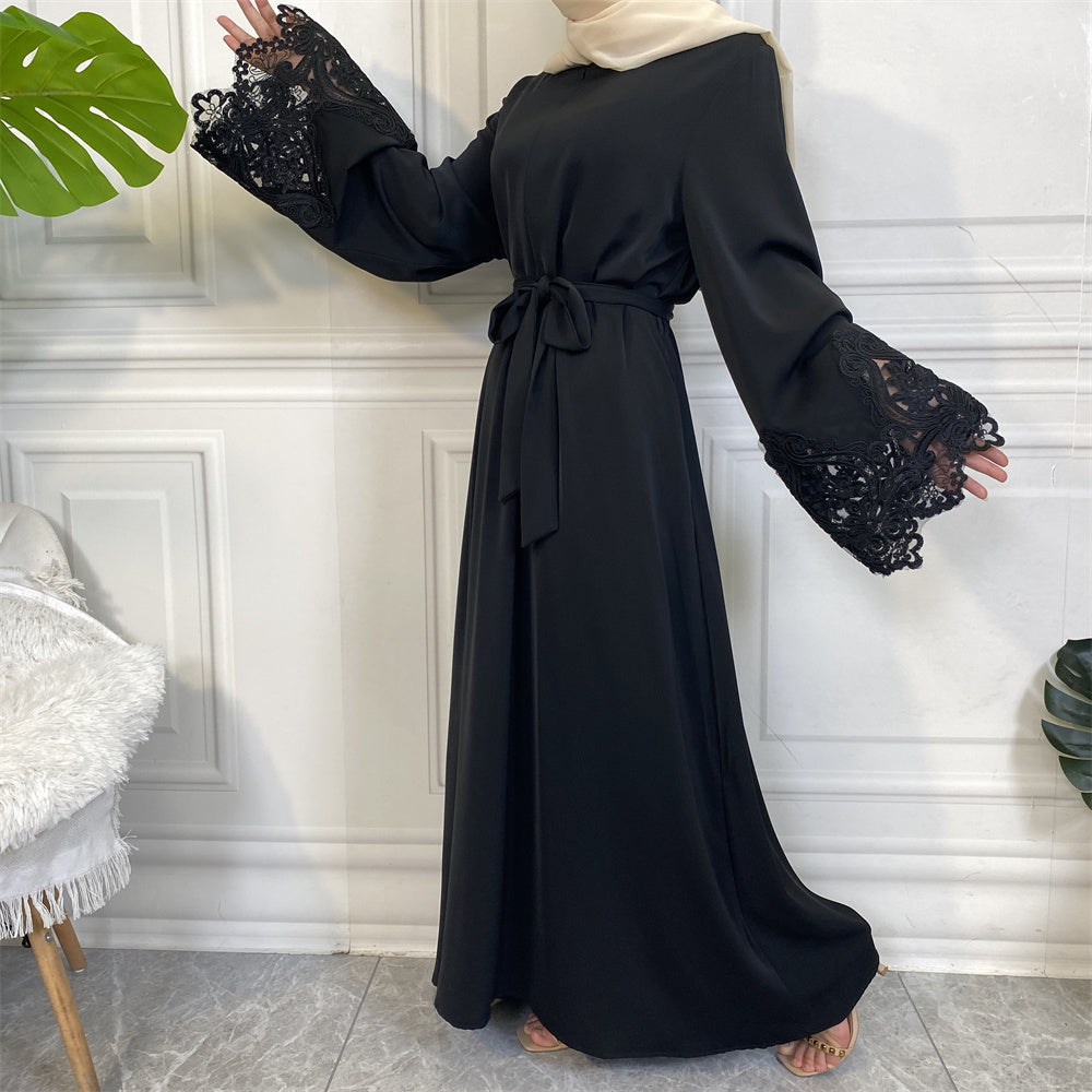 Noor Lace Detail Abaya