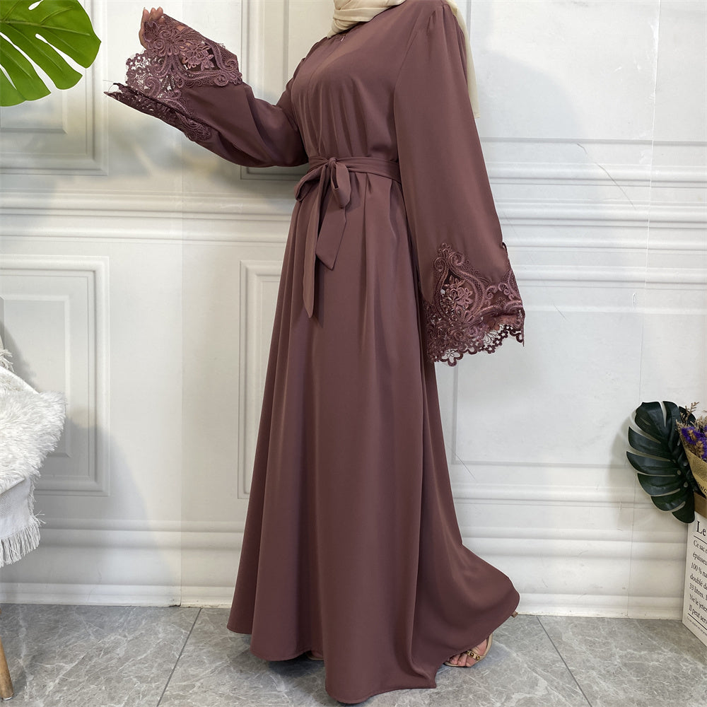 Noor Lace Detail Abaya