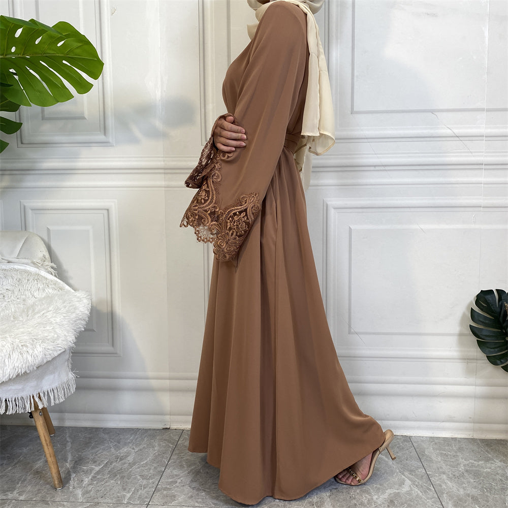 Noor Lace Detail Abaya