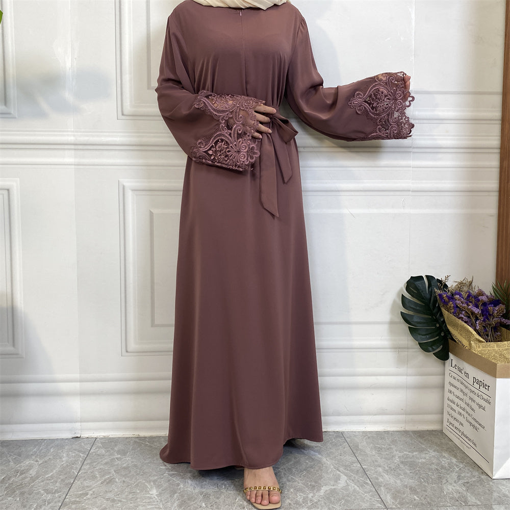 Noor Lace Detail Abaya