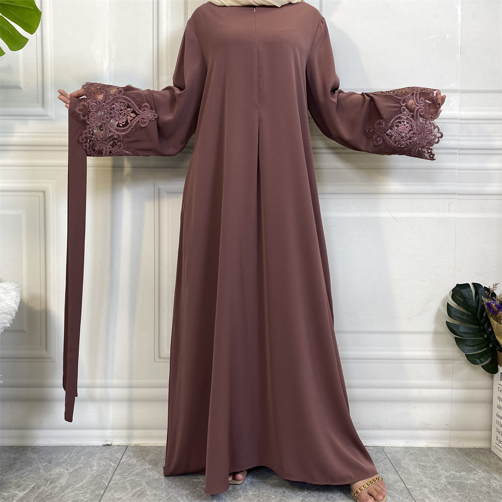 Noor Lace Detail Abaya