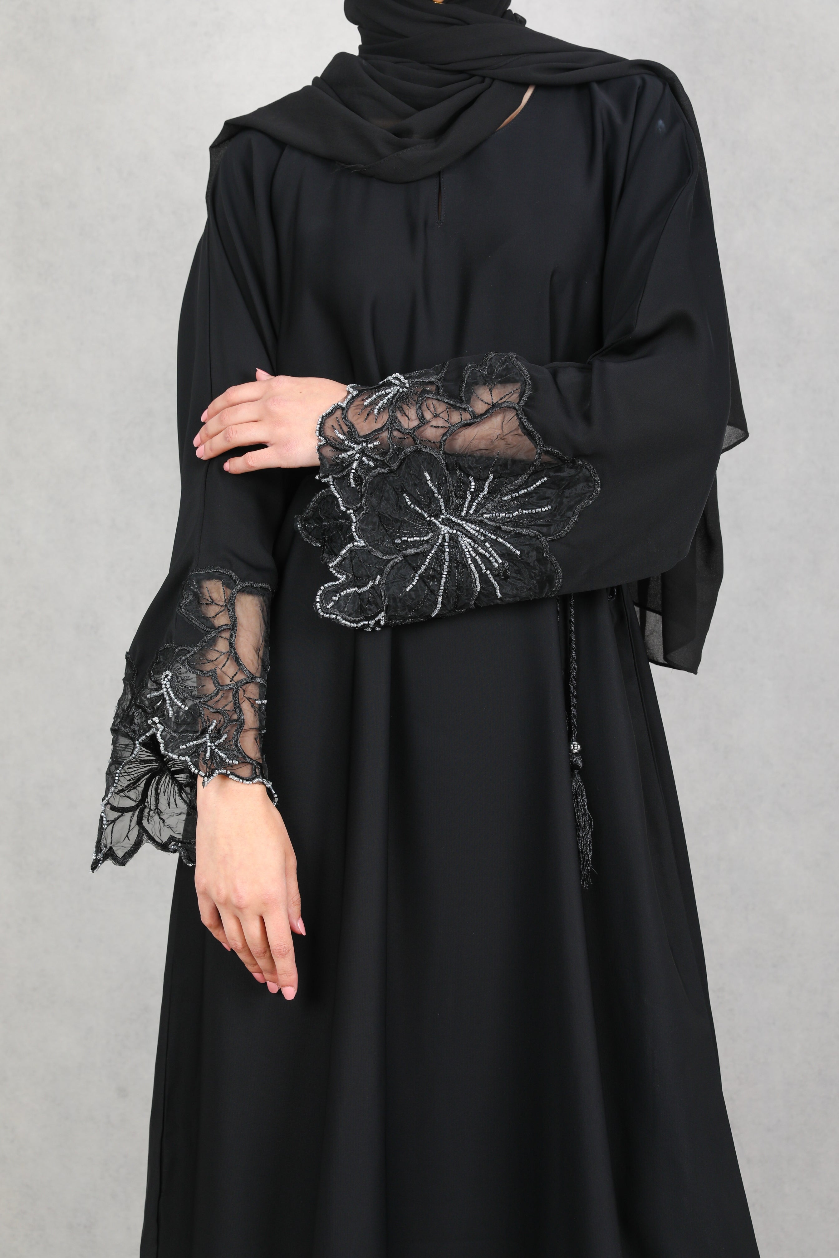 Ammarah Lace Detail Abaya