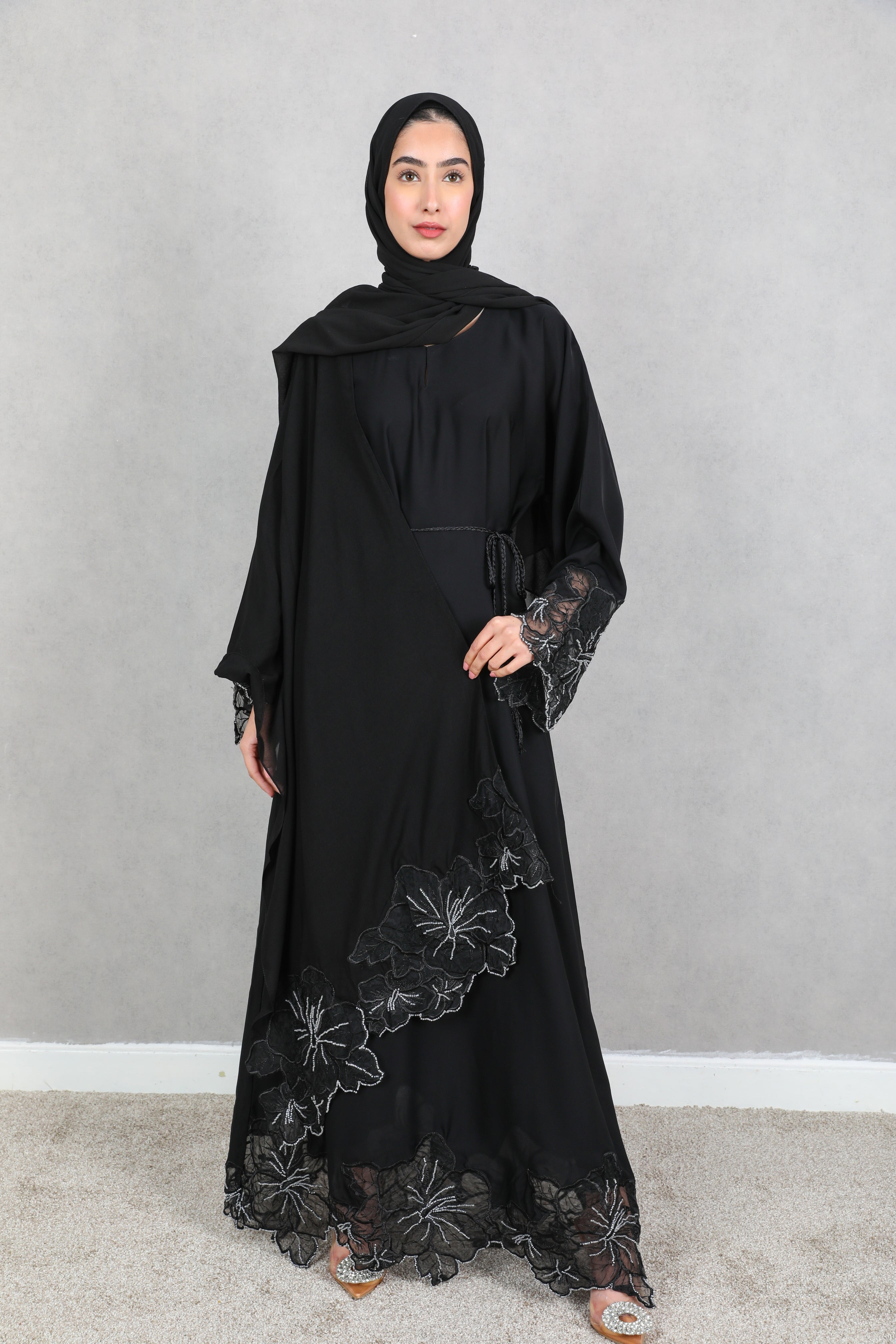 Ammarah Lace Detail Abaya